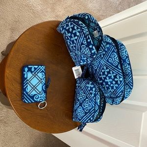 Vera Bradley Cuban Tiles Cosmetic Bags ID keytag